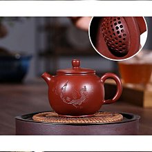 茶具 名家純手工茶壺原礦梨皮大紅袍紫砂茶具12615 紫砂壺 歷史價格詳細信息