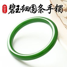 新疆和田玉碧玉手鐲細圓條女款美人鐲外蒙料高仿玉菠菜綠手環玉鐲 歷史價格詳細信息