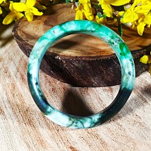 [銀九藝] 天然 A貨 緬甸玉翡翠 陽綠玉鐲 玉環 手鐲 手環 19圍 (63) 歷史價格詳細信息