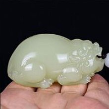 新疆和田玉貔貅掛件天然玉石雙貔貅平安扣吊墜招財貔貅玉墜男女款 歷史價格詳細信息