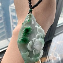 翡翠荷花吊墜室外自然光拍攝品質看尺寸20✖️28.4✖️9.6mm 翡翠 飾品 收藏【二手】【微淵古董】-3989 歷史價格詳細信息