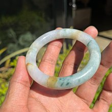 老翡翠斷鐲兩個就是總不單  內徑分別54.5和51mm條粗8.2和9.1mm  所有 翡翠 收藏 古玩【二手】【祈福閣】-977 歷史價格詳細信息