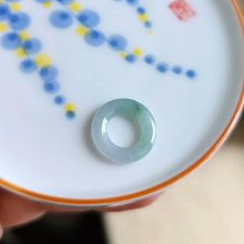 冰藍紫薰衣草濃紫翡翠珠珠  尺寸卡6.97×6.6有棉層和棉層形成的棉紋挑角 翡翠 飾品 收藏【二手】【微淵古董】-927 歷史價格詳細信息