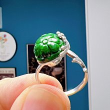翡翠戒指1415號指手飾女款糯種滿豆綠色緬甸天然a貨掛件帶證書12 歷史價格詳細信息