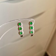 撿漏自珍的一對天然緬甸翡翠a貨炸光綠熒光綠蛋面耳扣陽綠耳包耳 價格比較,價格查詢,歷史價格詳細信息