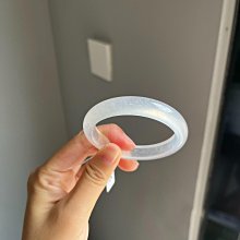 51圈天然A貨翡翠藍水細正圈手鐲16.0時尚女款搭淺藍色 翡翠 手鐲 飾品 【尋秦記】二手-1697 歷史價格詳細信息