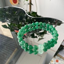 獨龍玉手串 陽綠色 9.3mm 精品 整體陽綠的款式 冰感和種水都很好 性價比款 室內光下 歷史價格詳細信息