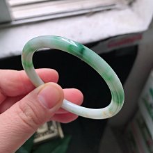 54圈緬甸天然雙彩翡翠手鐲36.8時尚女款飄彩美人條百搭玉鐲 翡翠 手鐲 收藏【二手】【大唐盛世】-2547 歷史價格詳細信息