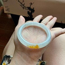 【54圓條】冰晴水天空藍黃翡起光翡翠手鐲-9.5-9.7冰種，種老肉細，冰潤透手，亮晶晶的 歷史價格詳細信息