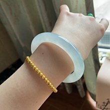【54圓條】冰晴水天空藍黃翡起光翡翠手鐲-9.5-9.7冰種，種老肉細，冰潤透手，亮晶晶的 歷史價格詳細信息