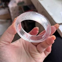 高冰玻璃光起熒光高青白和田玉叮當細條手鐲 尺寸52.5-4.4-4.58.62克 描述 玉石 手鐲 收藏【二手】【木清院】-2396 歷史價格詳細信息