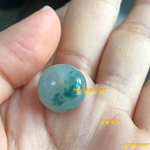 冰糯天空藍翡翠珠   尺寸6.27×5.93完美無紋裂雖然不是正圓但是上串也是 翡翠 飾品 收藏【二手】【微淵古董】-924 歷史價格詳細信息
