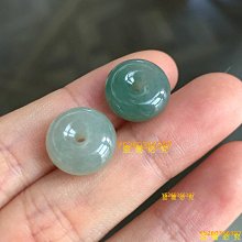 翡翠5.7&times;3算盤陽綠滿綠大珠 辣綠冰綠珠子 平安扣算盤珠隔 和田玉 玉石 文玩 -6947 歷史價格詳細信息