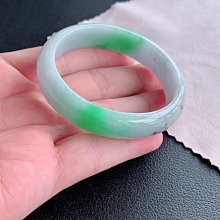 54圈緬甸天然雙彩翡翠手鐲36.8時尚女款飄彩美人條百搭玉鐲 翡翠 手鐲 收藏【二手】【大唐盛世】-2547 歷史價格詳細信息