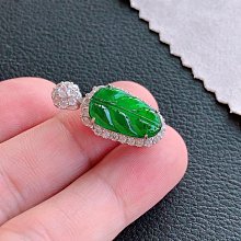 天然A貨翡翠冰種樹葉耳環925純銀鍍全新玉石時尚女金枝玉葉玉耳墜 歷史價格詳細信息