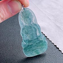 天然A貨翡翠吊墜觀音男飄綠冰糯種菩薩玉墜掛件「持瓶觀音」 歷史價格詳細信息