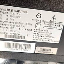 二手  HERAN禾聯R-5013F電視原廠遙控器(上電LED會亮但無對應物品測試當銷帳零件品 歷史價格詳細信息
