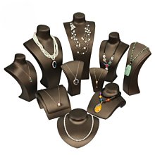 人像脖子項鏈首飾展示架灰色高檔超纖珍珠翡翠琥珀項鏈首飾展示架 SN1212 歷史價格詳細信息