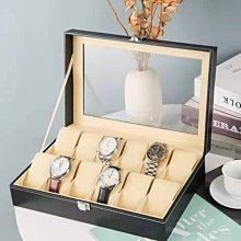精致皮質手表收納盒家用防塵玻璃蓋手表盒腕表首飾盒手鏈手表盒子 歷史價格詳細信息