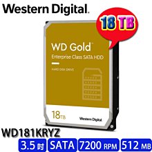 WD【金標】(WD181KRYZ) 18TB/7200轉/512MB/3.5吋/5Y 歷史價格詳細信息
