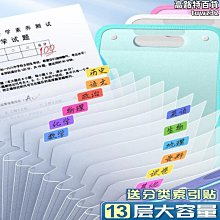 卡通文件夾學生手拎多層大容量風琴包高顏值ins風試卷收納文件袋【星星郵寄員】 歷史價格詳細信息