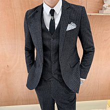 歐美條紋西裝馬甲外套秋季男無袖背心雙排扣工裝男士休閒西裝馬甲-毛毛男裝 歷史價格詳細信息