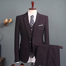 男士西裝商務高端休閑西服套裝男商務正裝男士新郎結婚禮服修身西裝三件套 歷史價格詳細信息