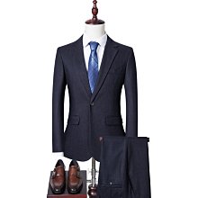 【型男會社】1016 LLFS 英倫風韓版修身一粒扣男士條紋西服套裝三件套新郎結婚禮服伴郎潮 歷史價格詳細信息