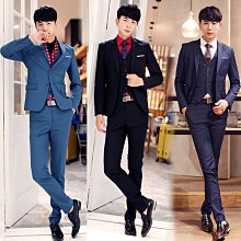 【型男會社】1016 LLFS 新款韓版修身條紋西服套裝男士結婚禮服三件套 歷史價格詳細信息