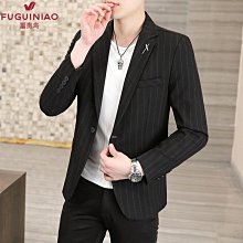 富貴鳥外套印花小西裝春秋新款西服韓版修身男士西裝外套潮流單西-特價 歷史價格詳細信息