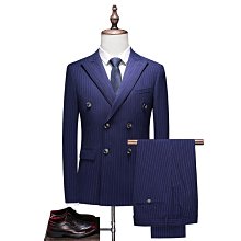 西裝馬甲套裝男春季高級條紋大碼結婚伴郎團服修身上班職業【超齡男裝】 歷史價格詳細信息