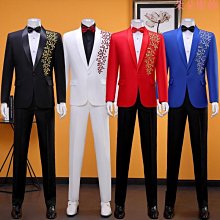 藝考西裝男套裝歌手舞臺主持人禮服新款男士大合唱團表演服裝 歷史價格詳細信息