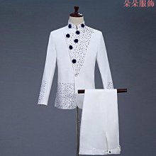男士西服套裝青果領舞臺西裝禮服主持演出新郎伴郎三件套men suit.003 歷史價格詳細信息