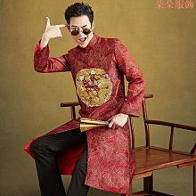 唐裝男式中式刺繡龍圖綢緞上衣中國風春款漢服中裝長袖薄外套禮服 男士唐裝 歷史價格詳細信息