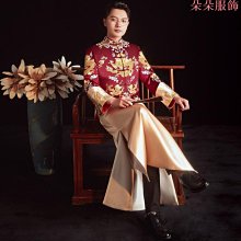 秀禾服男2021新款夏季新朗結婚婚服男士中國風中式婚紗禮服敬酒服 歷史價格詳細信息