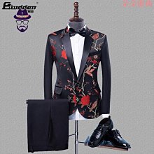 SZYLD88 新款印花西裝男西裝套裝男士刺繡西裝套裝司儀主持合唱服 主持人禮服  表演服裝 價格比較,價格查詢,歷史價格詳細信息