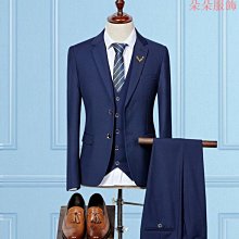 工廠男士三件式西裝青格子小西裝套裝春秋帥氣新郎結婚禮服商務正裝 歷史價格詳細信息