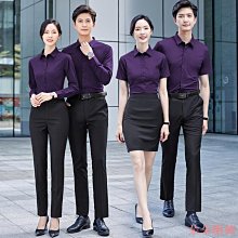 男女職業裝襯衫短袖細斜紋棉襯衣白色正裝刺繡logo 歷史價格詳細信息