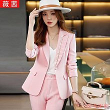 職業西裝褲女秋2021新款藍色條紋女士直筒長褲工裝正裝西褲工作服 歷史價格詳細信息