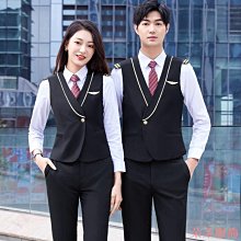 職業襯衫馬甲套裝女ktv餐廳服務員酒店前臺男女短袖工作服夏 歷史價格詳細信息