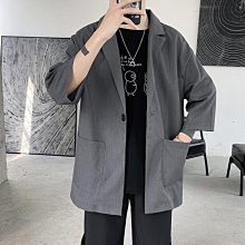 西裝 西裝外套 學院風製服 2023夏季薄款高品質冰絲垂感西服外套男寬鬆時尚西裝XF608-P40 歷史價格詳細信息