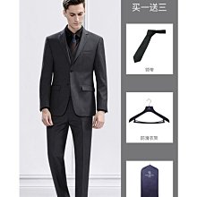 西服套裝男士三件套英倫商務修身職業正裝韓版灰色休閒西裝男 歷史價格詳細信息