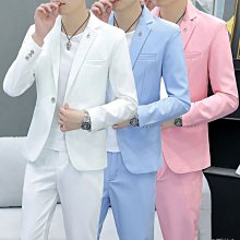 春秋款男士純色西服套裝男 修身婚慶正裝新郎結婚禮服西裝三件套 歷史價格詳細信息