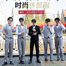 西裝馬甲套裝男春季高級條紋大碼結婚伴郎團服修身上班職業【超齡男裝】 歷史價格詳細信息