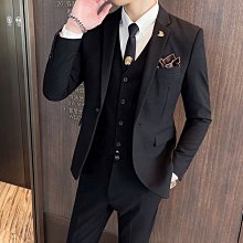 新款西裝男商務西裝套裝男士西裝男套裝三件式婚慶禮服伴郎團體服 歷史價格詳細信息