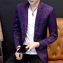 新款春秋季男韓版休閑小西裝時尚潮流青修身外套高品質男單上衣西裝外套 西裝外套男-港仔男裝 歷史價格詳細信息