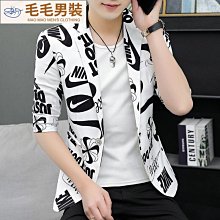 西裝外套男夏季薄款韓版潮流痞帥男士休閒小西裝緊身上衣單件XP230205 歷史價格詳細信息
