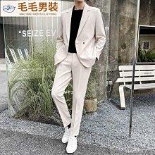 韓版西裝套裝【依在風尚】新款外貿大牌風男士西服長褲雅痞商務風修身中袖西裝九分褲潮男紳士西裝兩件套2色GFYS.27 歷史價格詳細信息