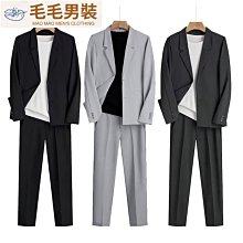 西裝套裝外套褲子背心淺直條紋優質混紡雙排扣劍領槍駁領合身商務婚禮S-7XL【JSK9962】 歷史價格詳細信息