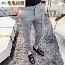小西褲男九分褲潮流成熟穩重男裝2022年春秋季新款垂感休閒西裝褲 歷史價格詳細信息